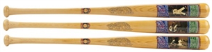  Cooperstown Brooklyn Dodgers Bat "Proof Set" (of Three) Sent to Pee Wee Reese (Reese LOA)
